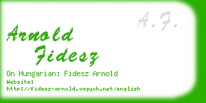 arnold fidesz business card